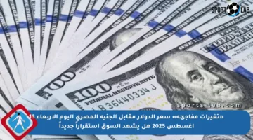«تغيرات مفاجئة» سعر الدولار مقابل الجنيه المصري اليوم الأربعاء 13 أغسطس 2025 هل يشهد السوق استقراراً جديداً